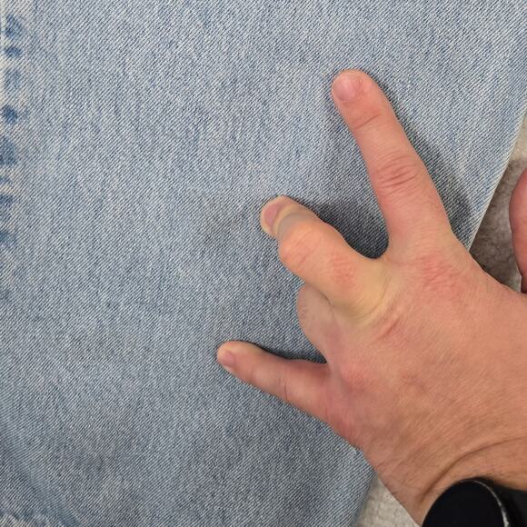 Vtg Levis 550 Jeans Mens 38x32 (35x32) Relaxed Fit Tapered Made in USA Denim 90s - Picture 13 of 14